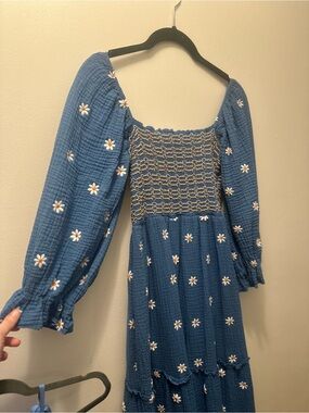 Blue dress free people style